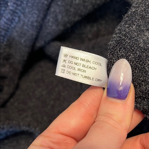 GOOD Clothing South Africa Ribbed Knee-Length Bubble Hem Sweater Dress Navy Blue - Picture 9 of 12